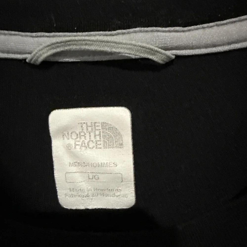 The North Face Mens Black Crew Neck T-Shirt Half Dome Logo Vaporwick Size L